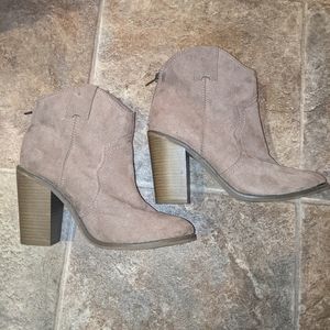 Tan suede ankle boots